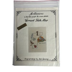 ART VENTURES Counted Cross Stitch Chart Pattern - Vermont‎ State Design